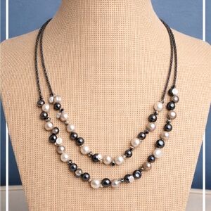 Lia Sophia | Pearl Double Strand Beaded Necklace